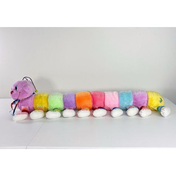 Vtg Lots-a-Lots-a-Leggggggs Rainbow Caterpillar 20 Legs 28” Commonwealth 1984 - Picture 4 of 11